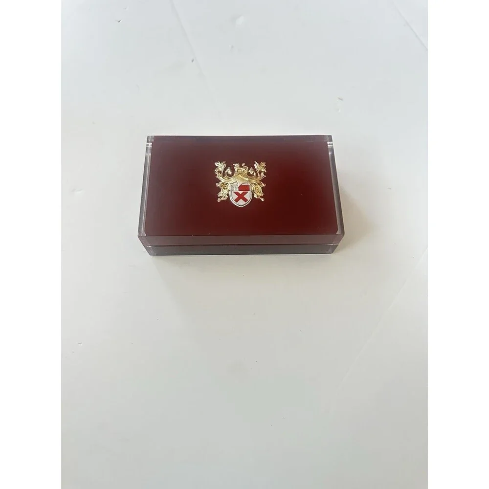 Vintage Lady Elgin Coat of Arms Velvet Lucite Acrylic Watch Case Only